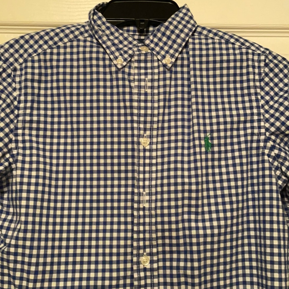 Ralph Lauren, blue gingham, M(10-12)